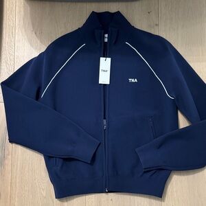 TNA women’s  Zip-Up Sweater in Navy